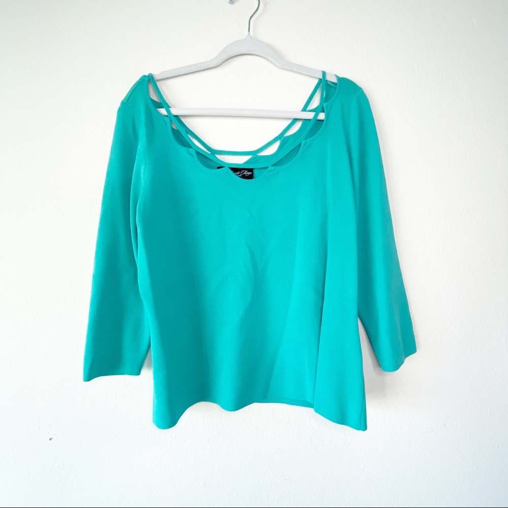 Vintage Teal Stretchy Blouse